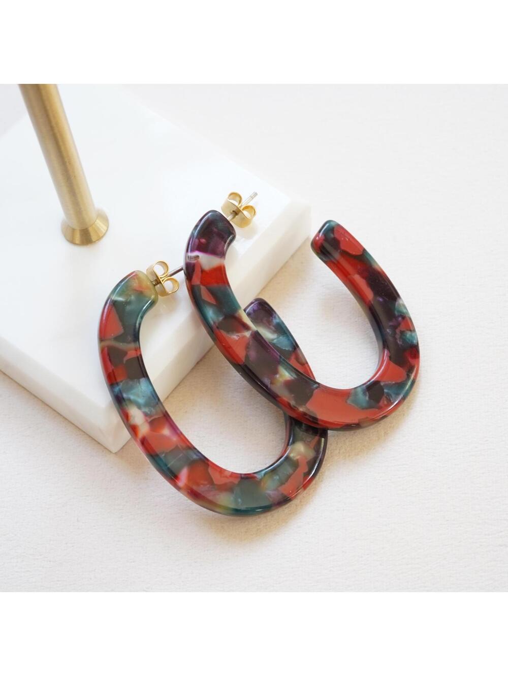Madewell Acetate Oval Hoop Earrings